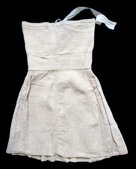 An Early 1900's Hungarian Linen Skirt Primitive Look