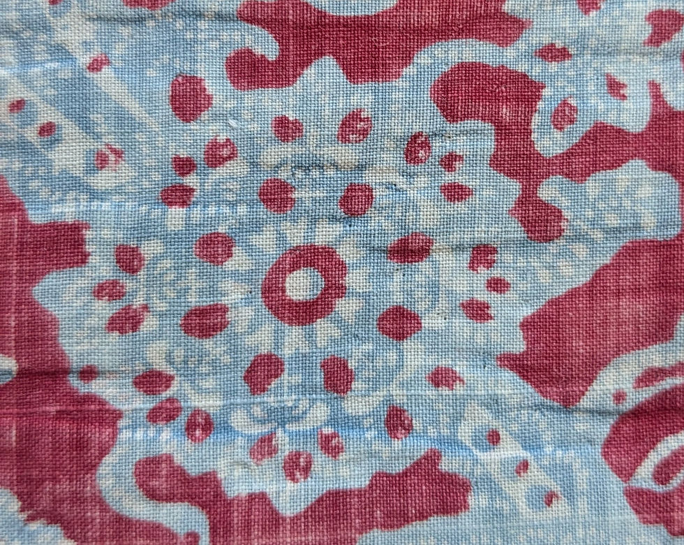 Thumbnail: Early to Mid 1800's French Block Print Fabric