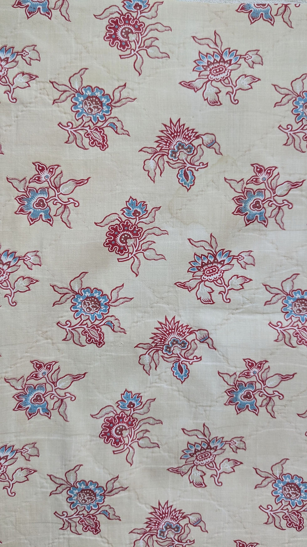 Thumbnail: A 19th Century French Cotton Block Print Stylized Florals