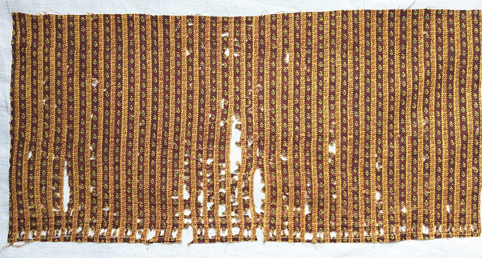 Thumbnail: Early 19th Century French Roll/Block Print Cotton Fabric