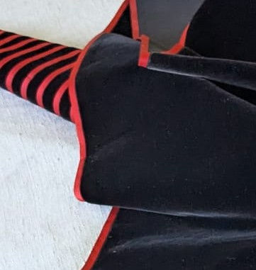 Thumbnail: Antque French Black Silk Velvet 6 meters 49 cm Wide