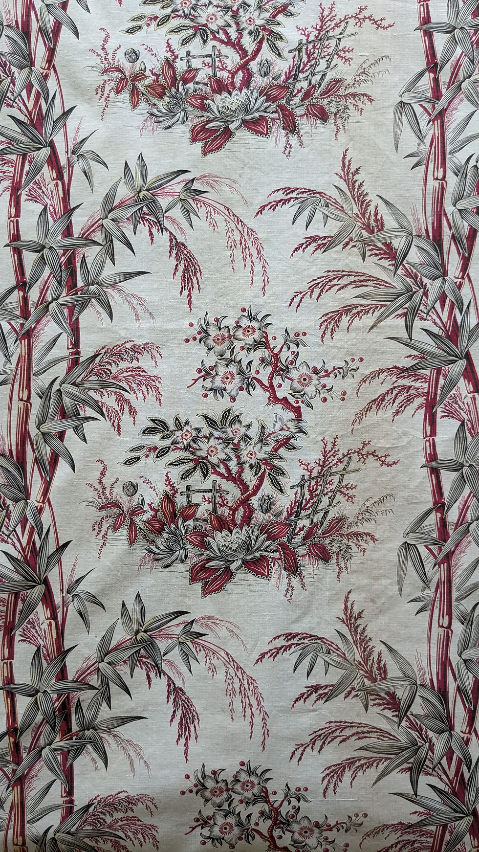 Thumbnail: A 19th Century French Cotton Print Fabric Bamboo