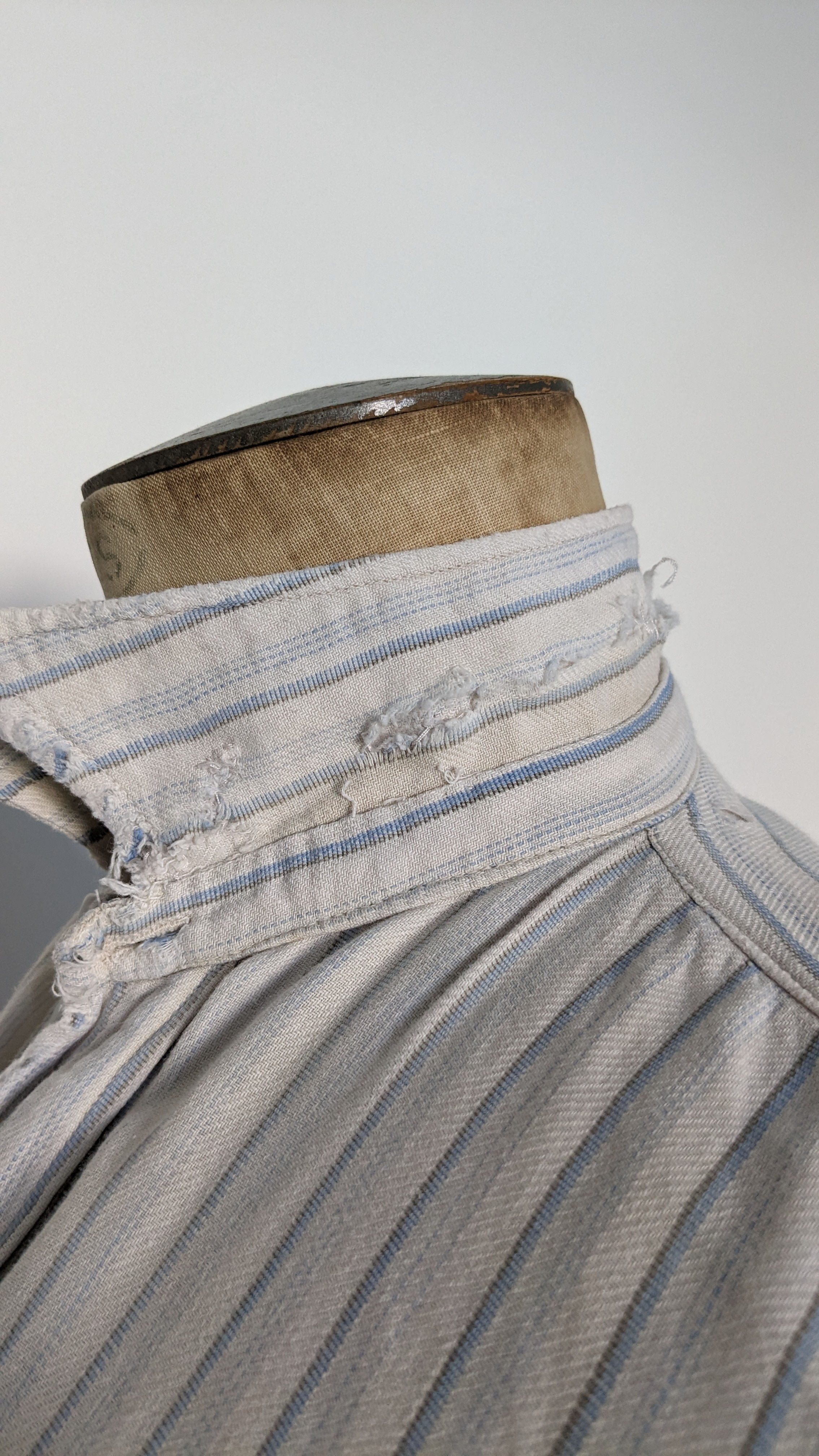 Early 1900's French Mens Work Shirt Cotton