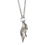 Thumbnail: 3 Long leaves drop pendant in silver