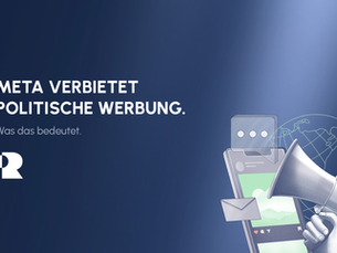 Illustration im RothPunkt-Stil mit Smartphone, Megafon und Weltkarte. Auf dem Bildschirm ist ein Social-Media-Beitrag zu sehen. Darüber die Schlagzeile „Meta verbietet politische Werbung. Was das bedeutet.“ – eingerahmt von „BREAKING NEWS“-Bannern.