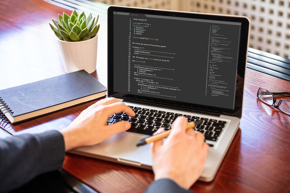Professional team working on a Node.js development project