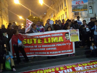 Plaza San Martín: Docentes del Sutep realizan plantón por sexto día consecutivo