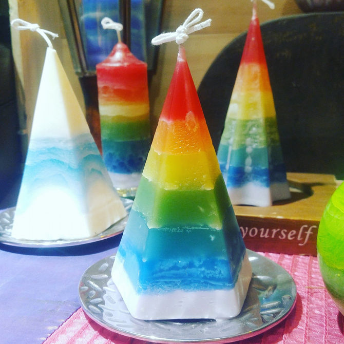 Rainbow candle~