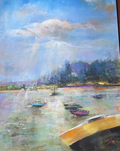 HUBERT-MOUNEY Martine - Après l'ondée à marée basse - Pastel - H 70 cm x L 50 cm.jpg