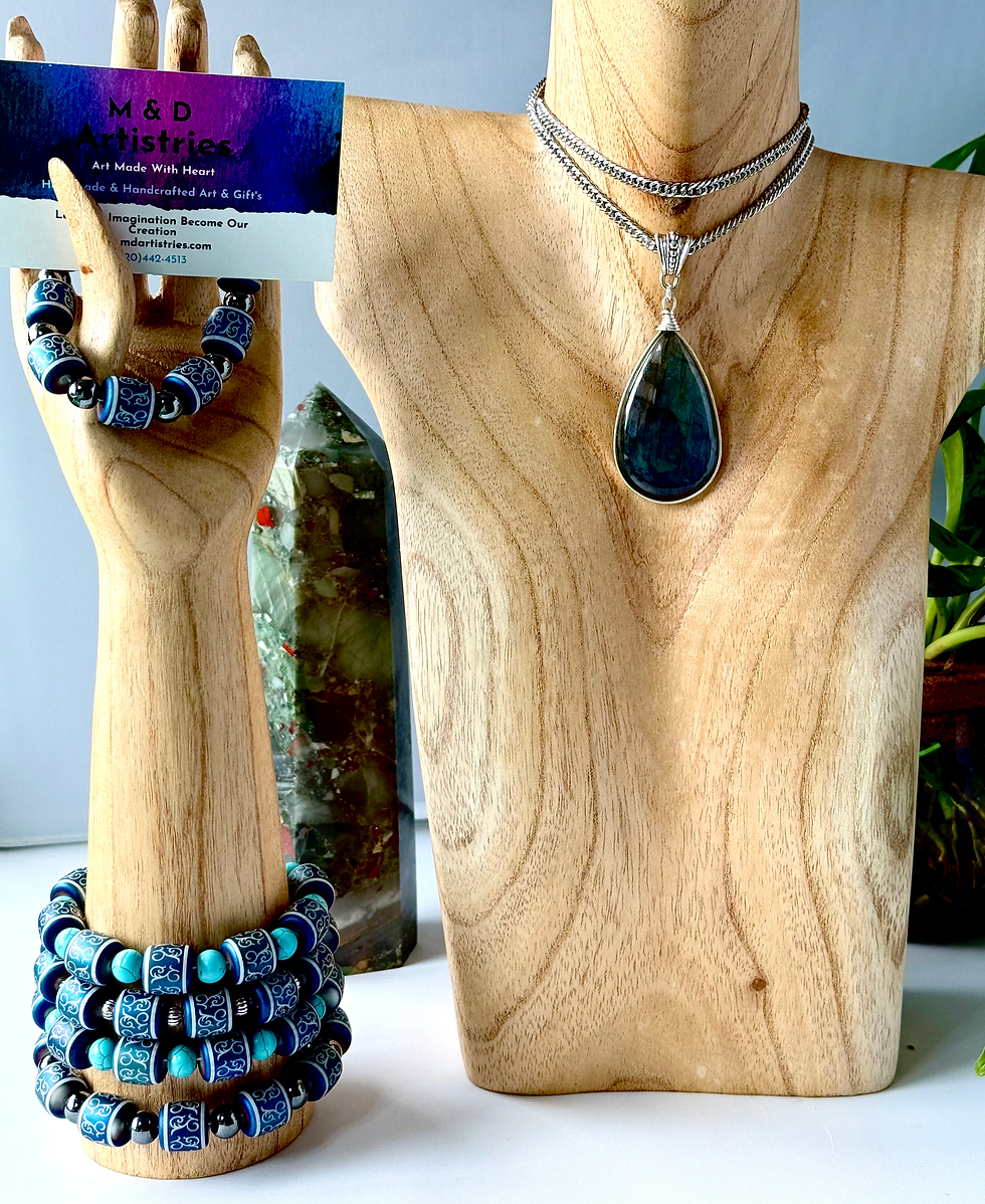 Thumbnail: Labradorite Silver Necklace & Bracelet Set 