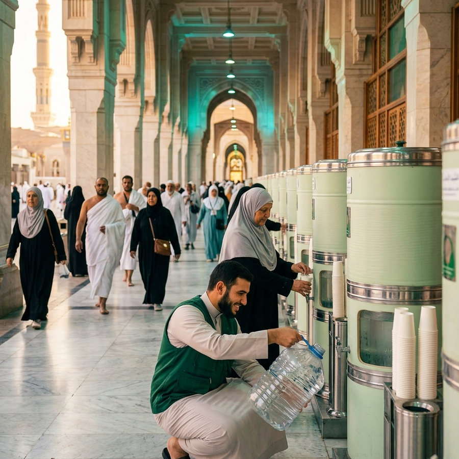 Water Refill in Makkah's Mosques