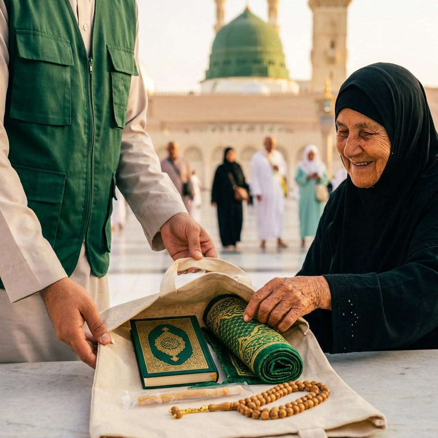 Distribute a Faith Pack in Makkah & Madinah