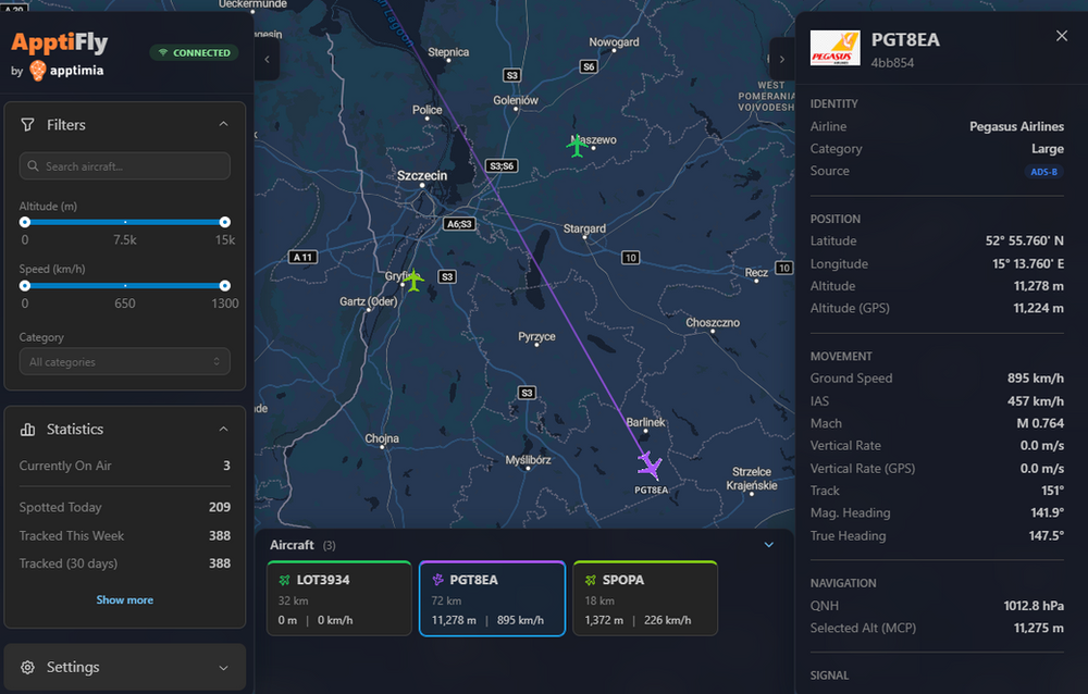 Apptifly – Aircraft Tracking System Built with Software Defined Radio by Apptimia