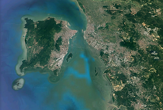 Aerial view of Penang, Malaysia