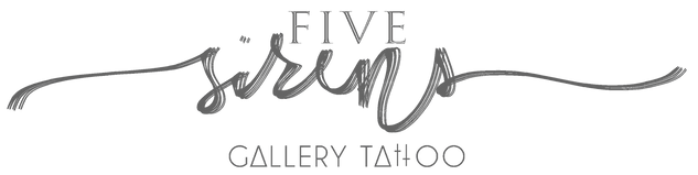 five sirens sign white letters transpare