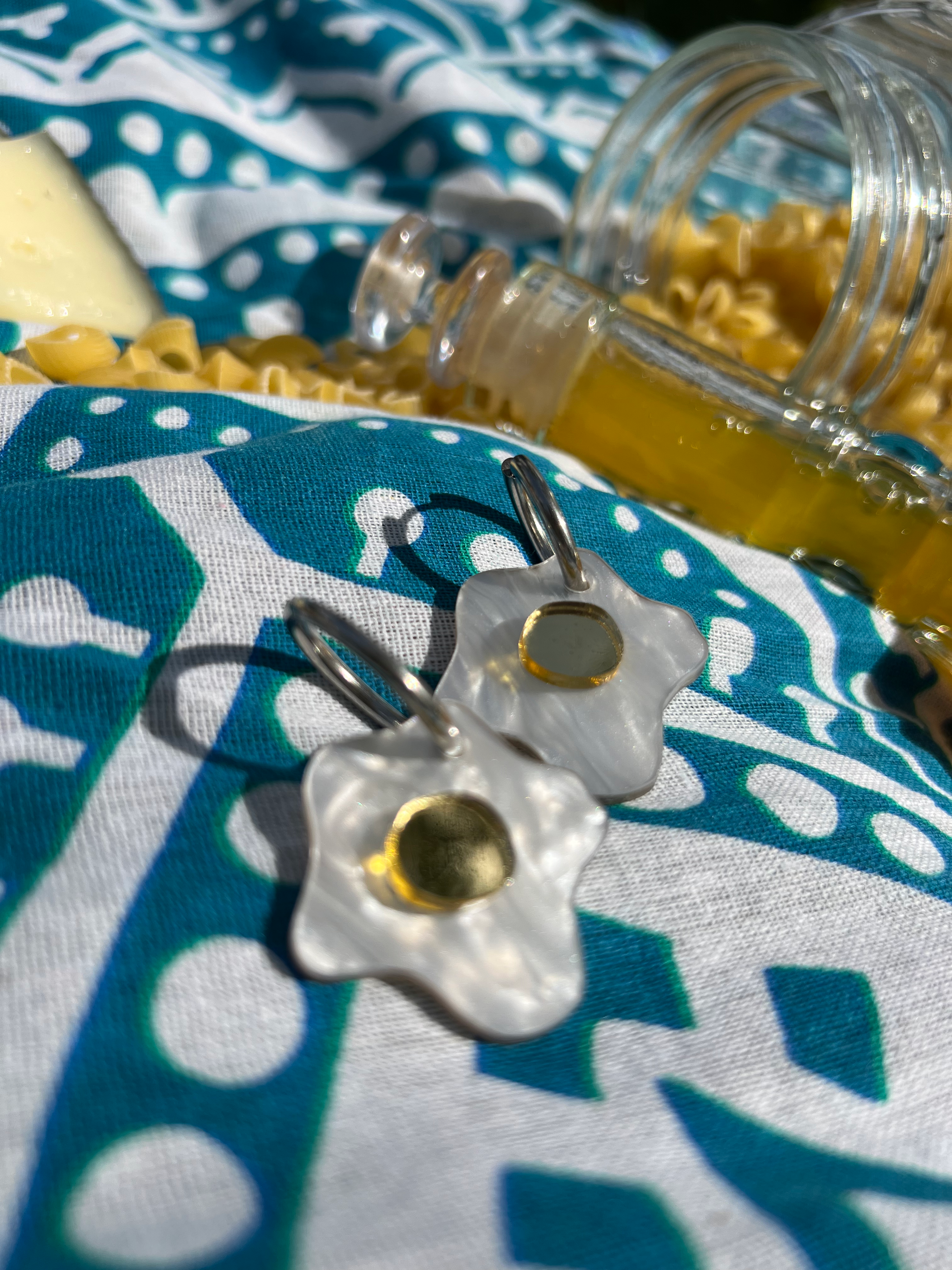 Huevo frito pendientes