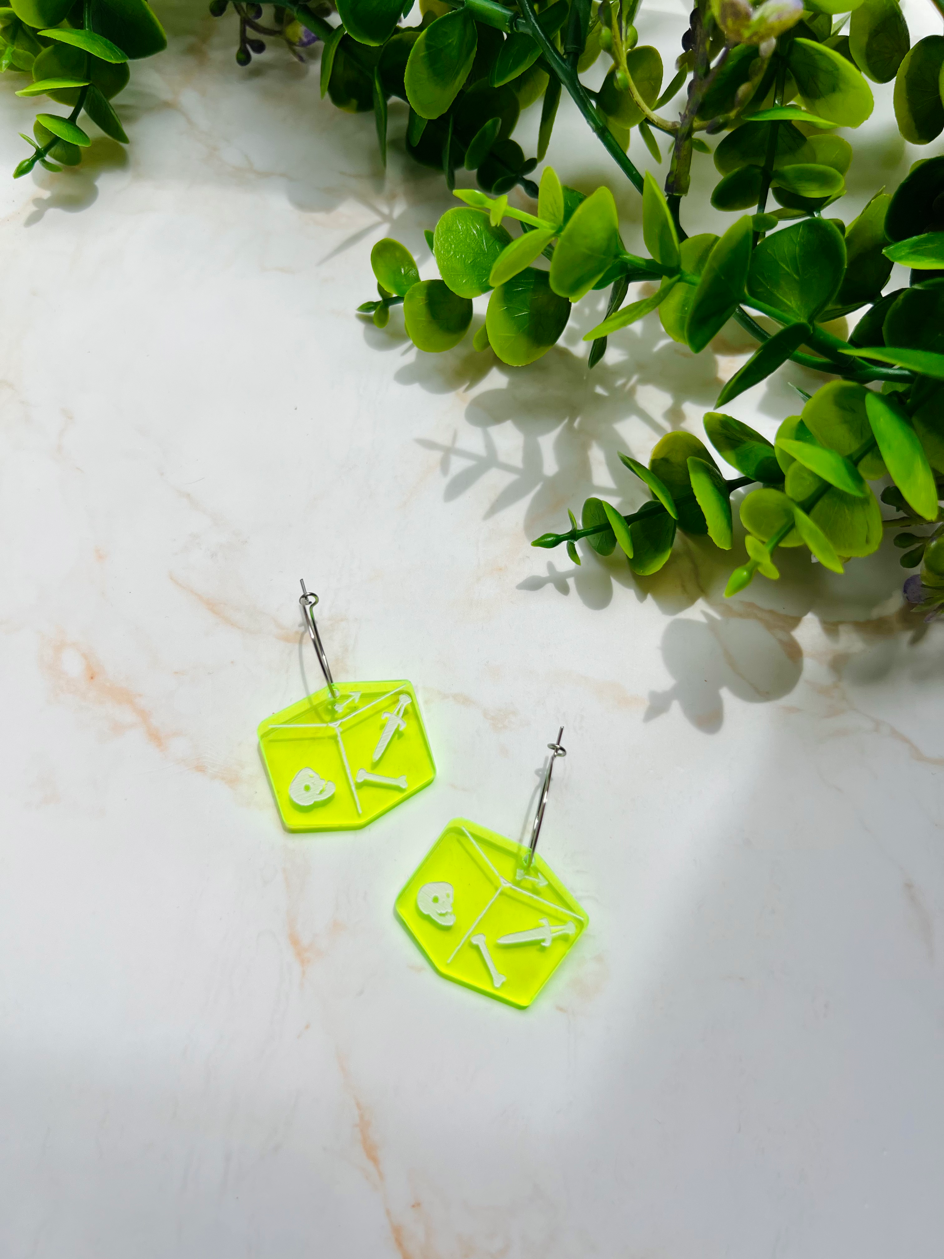 Pendientes cubo de gelatina rol D&D
