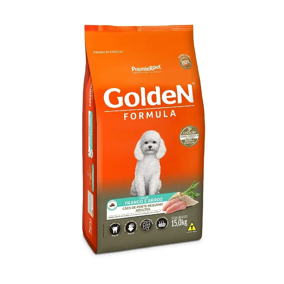 Miniatura: Ração Golden Fórmula Cães Adultos Raças Pequenas Frango e Arroz Mini Bits