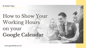 How to Show Your Working Hours on your Google Calendar