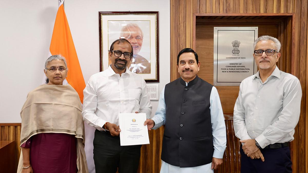 T.N. food Minister Venkataramanan meets Union Food Minister Pralhad Joshi
