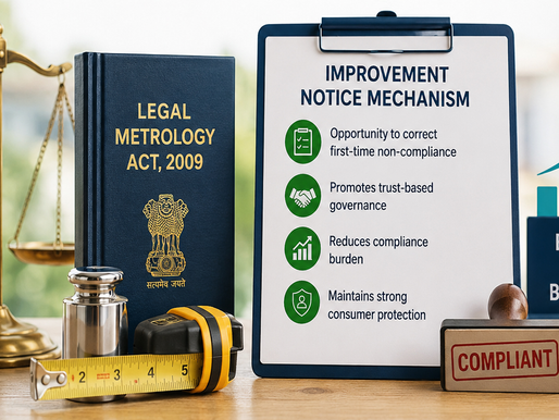 Centre introduces Improvement Notice mechanism under Legal Metrology Act to boost ease of doing business