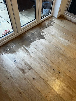 worn wooden floor Tilehurst before sanding