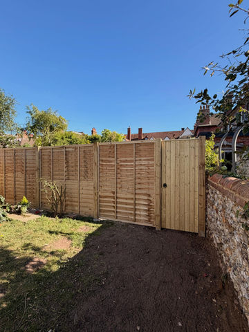 Garden fence and gate installation