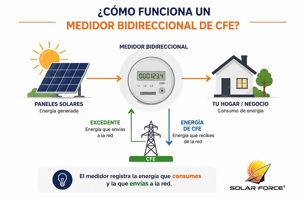 ¿Qué es el medidor bidireccional y cómo funciona con CFE?