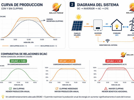 ¿Que es la relacion DC/AC y por que es importante al dimensionar un sistema fotovoltaico?