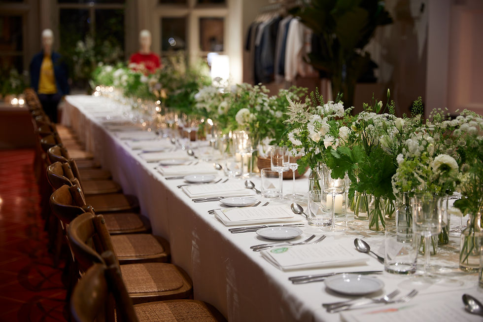 Skye Gyngell's pop-up dinner at Matches Fashion new 5 Carlos Place store in Mayfair, London