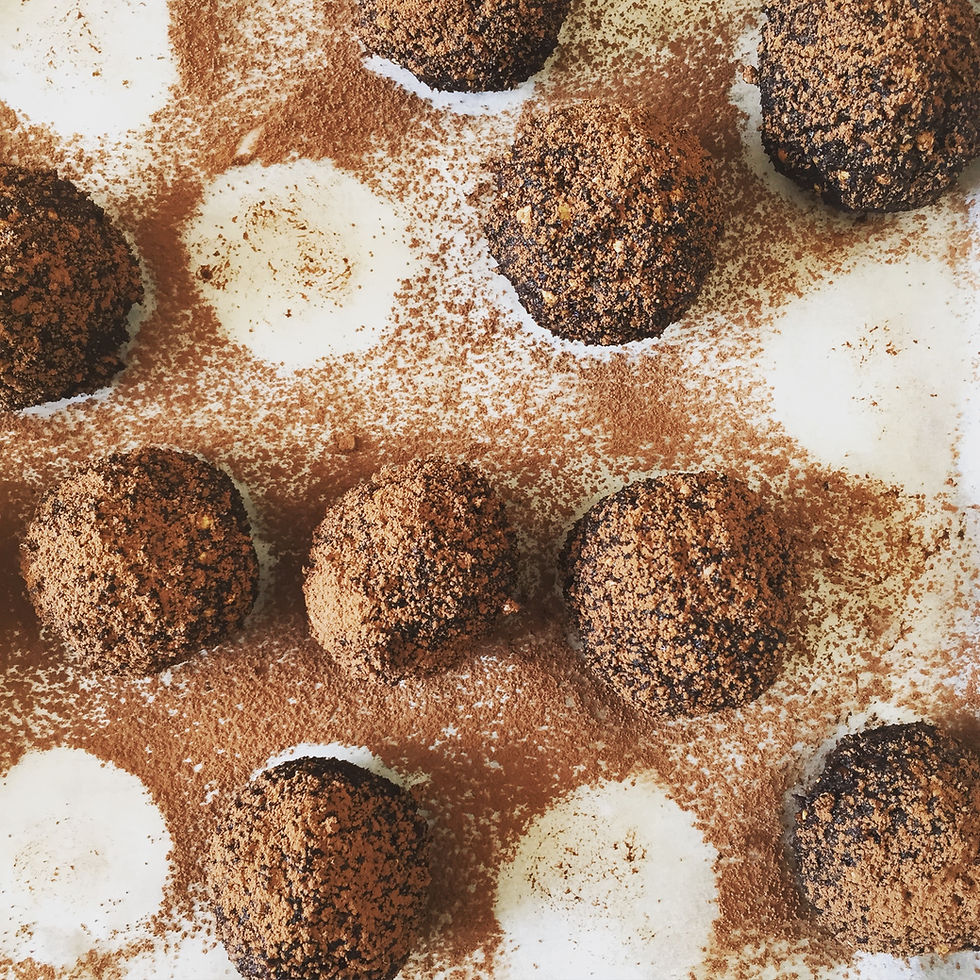 Choc-hazelnut protein balls