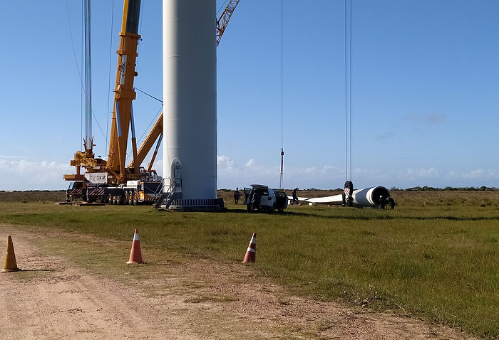Aerogerador em construção