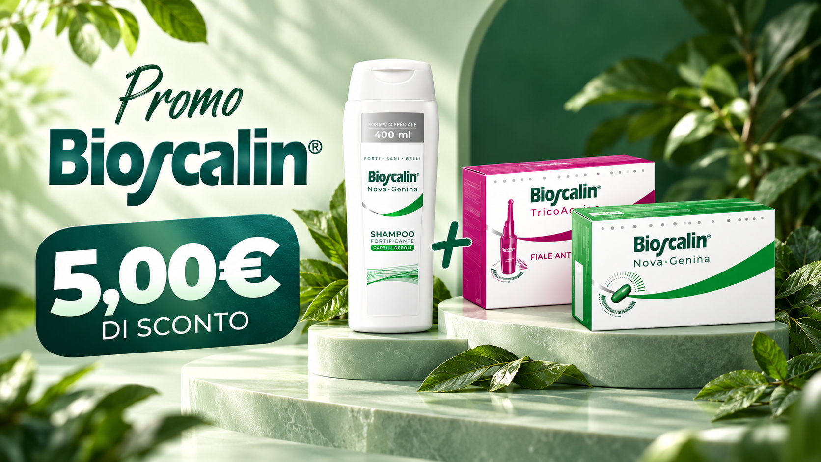 Bioscalin: creatività Promo in farmacia