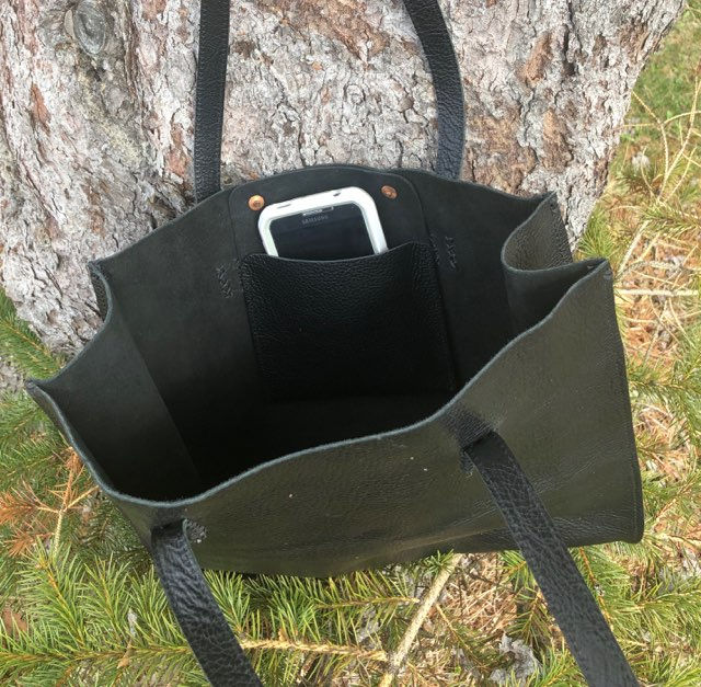 Thumbnail: CHARLEIGH - BLACK LEATHER BAG