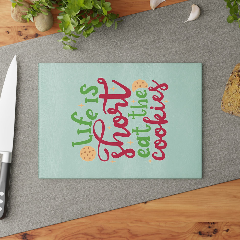 Thumbnail: Cookie Themed Glass Cutting Board