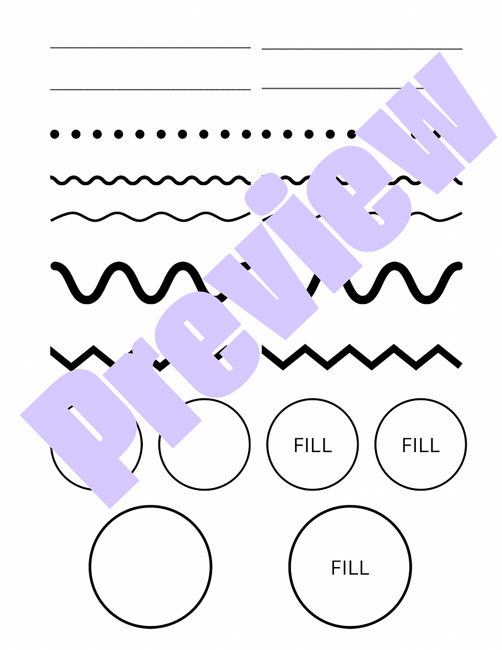 Printable Royal Icing Practice Sheet A4