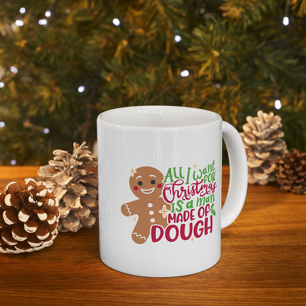 Thumbnail: Christmas Ceramic Mug 11oz - All I want for Christmas