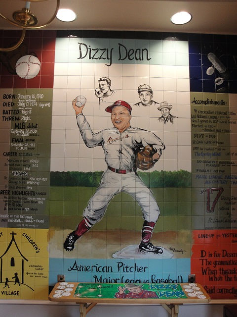 A funny caricature of Dizzy Dean.