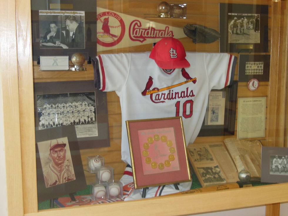 An exhibit about Johnny Mize's time with the St. Louis Cardinals