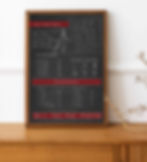 cabin crew flight attendant poster with flights details, destinations and stats on a black background in a wooden frame