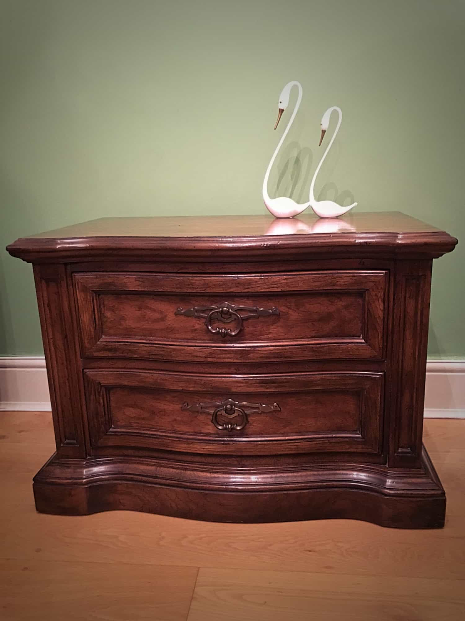 Walnut 2 Drawer Chest