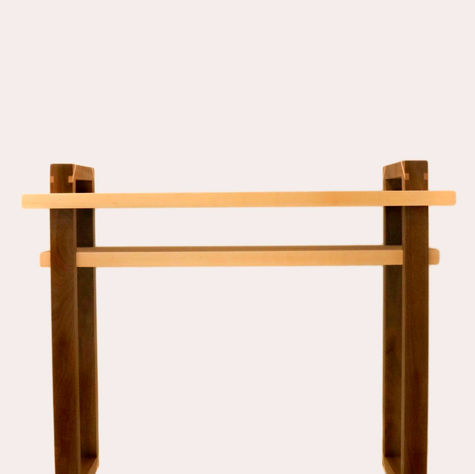 Maple walnut side table.