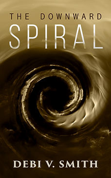 Centered spiral in shades of black & taupe heading into darkness.