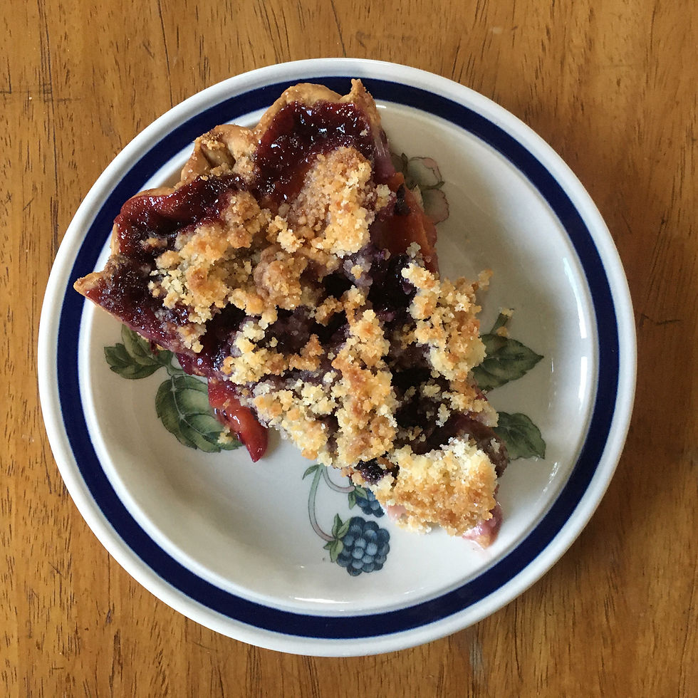 Thumbnail: Peach Blueberry Crumb Pie