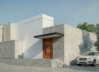 fachada de proyecto arquitectonico residencial en merida