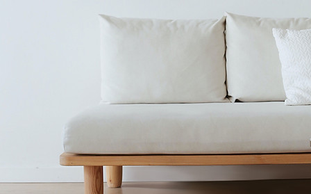 neutral aesthetic couch