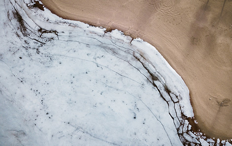 marble pattern on sand