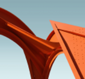 Abstract red/orange shapes