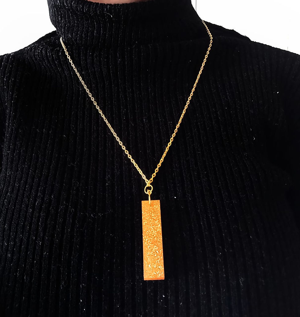 Thumbnail: Sunflower gold chain necklace