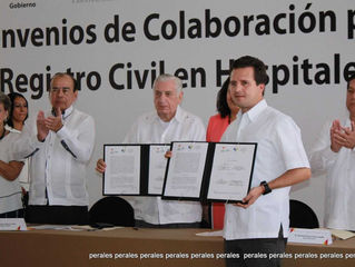 Firma de Colaboración para la instalación de módulos del registro civil en los Hospitales del Estado